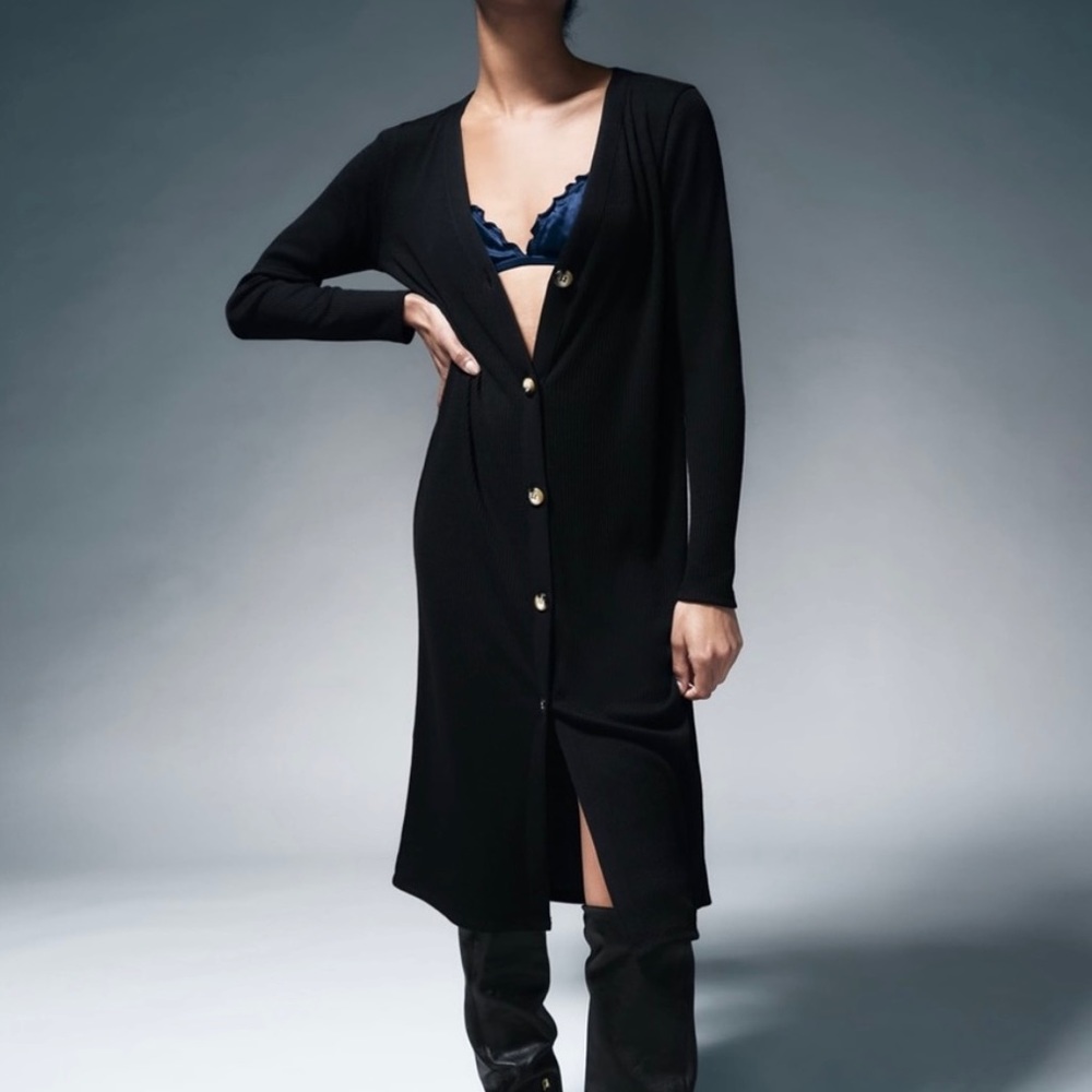 Zara | Black Ribbed Dress  | Size S